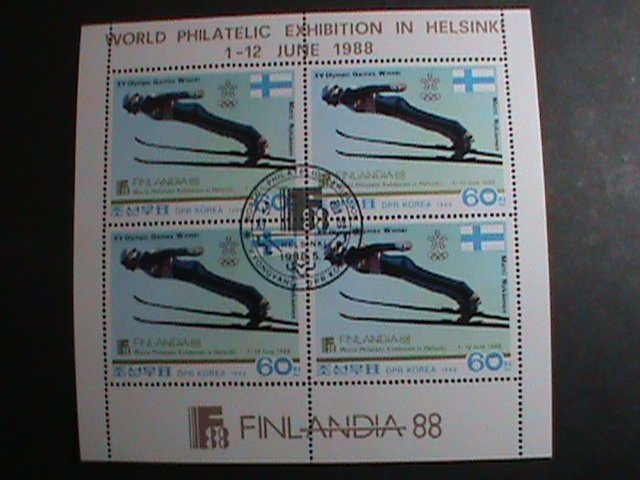 ​KOREA STAMP 1988 SC#2795 15TH WINTER OLYMPIC GAMES WINNER- FINLAND CTO-S/S-VF