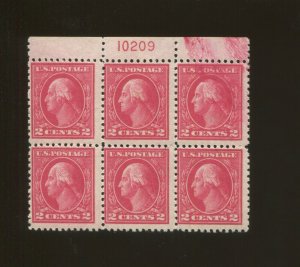 United States Postage Stamp #500 MNH F+ Plate No. 10209 Block of 6