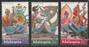 MALAYSIA 1999 Opening of National Theatre - Istana Budaya Set of 3V SG#781-3 MNH