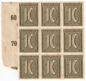 Germany Inflation Era, unused, Official 10 pfennig