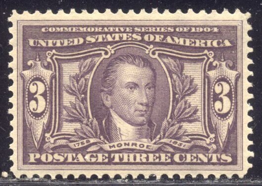 U.S. #325 Mint VF NH BEAUTY - 1904 3c Louisiana