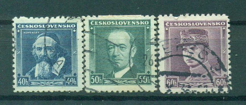 Czechoslovakia sc# 215-217 (1) used cat value $.75