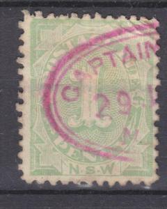 NEW SOUTH WALES, CAPTAIN'S FLAT, oval in Red on Postage Due 1892 1d.