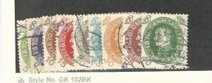 Denmark, Postage Stamp, #210-211, 213-219 Used, 1930