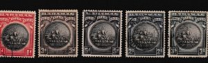 Bahamas KGV 1930 Tercentenary Set To 3/- SG126/130 Fine Used BP14584