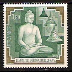 France #1636 Buddha, Temple of Borobudur 1979 NH Cat. $ .85