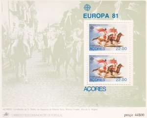 Azores + Madeira 1981 Europa Souvenir Sheets (2) VF/NH