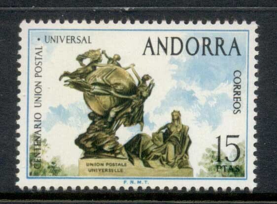 Andorra (Sp) 1974 UPU centenary MLH