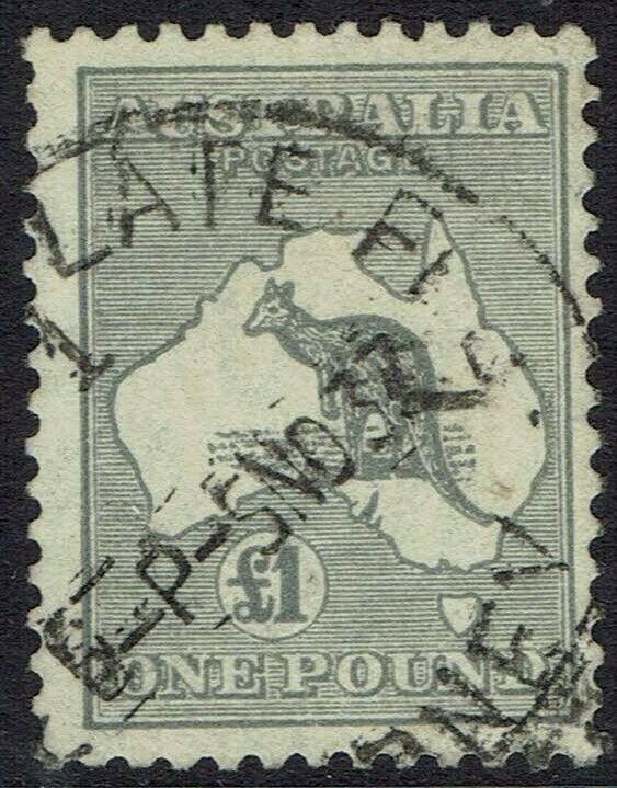 AUSTRALIA 1931 KANGAROO 1 POUND WMK C OF A USED 