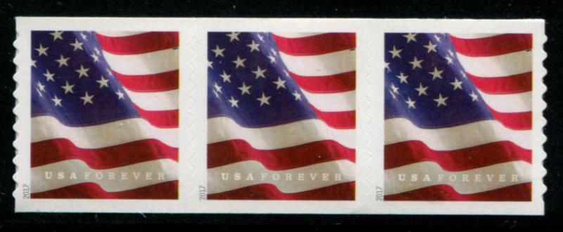 5159 US (49c) US Flag SA coil, MNH strip/3