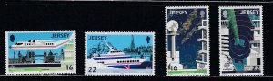 Jersey # 452-455, Europa '88, Transportation & Communication NH,1/2 Cat