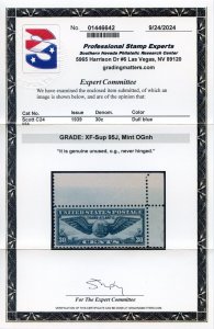 US SCOTT #C24 MINT-XF-SUP-JUMBO-OG-NH GRADED 95J SMQ $140 (10/14/24 GP)