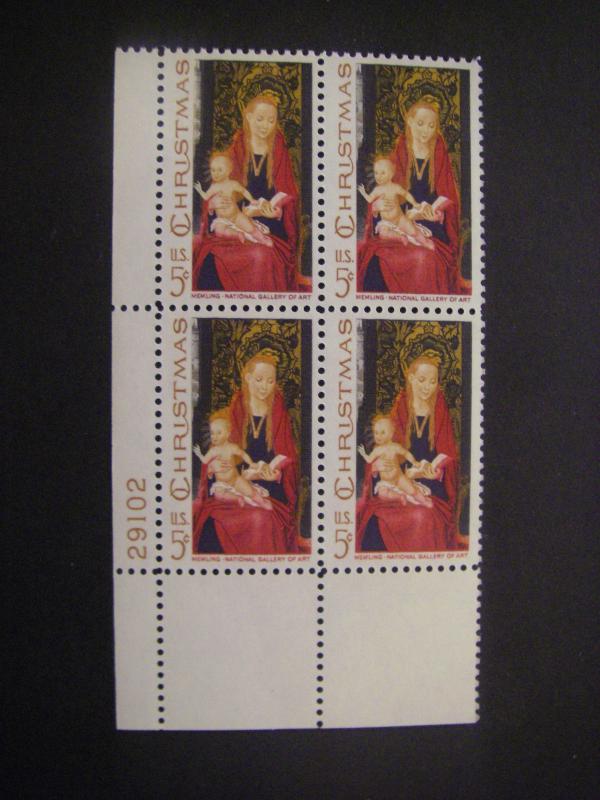 Scott 1336, Christmas Madonna & Child, 1967, PB4 #29102 LL, MNH Beauty