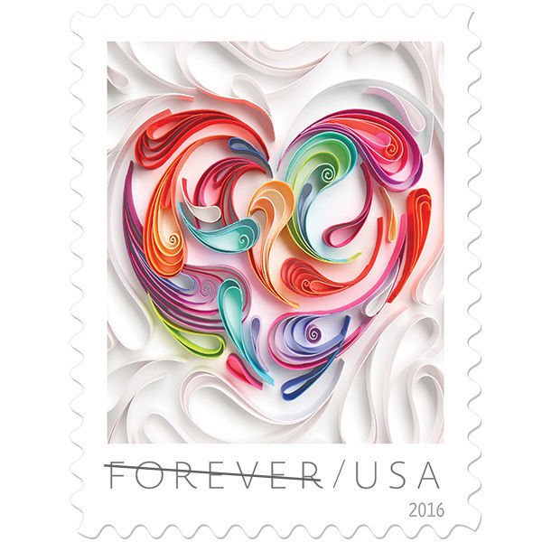 2016 49c Quilled Paper Heart Scott 5036 Mint F/VF NH