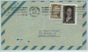 96890 - ARGENTINA - POSTAL HISTORY - Airmail COVER to ITALY  ---  1953  Evita