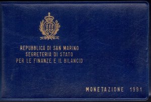 1991 Republic of San Marino, Divisional Coins, FDC