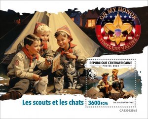 C A R - 2023 - Scouts & Cats - Perf Souv Sheet - Mint Never Hinged