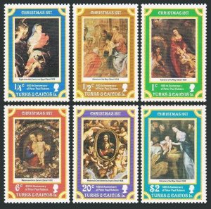 Turks & Caicos 331-337, MNH. Mi 374-379,Bl.5. Christmas 1977. Peter Paul Rubens.