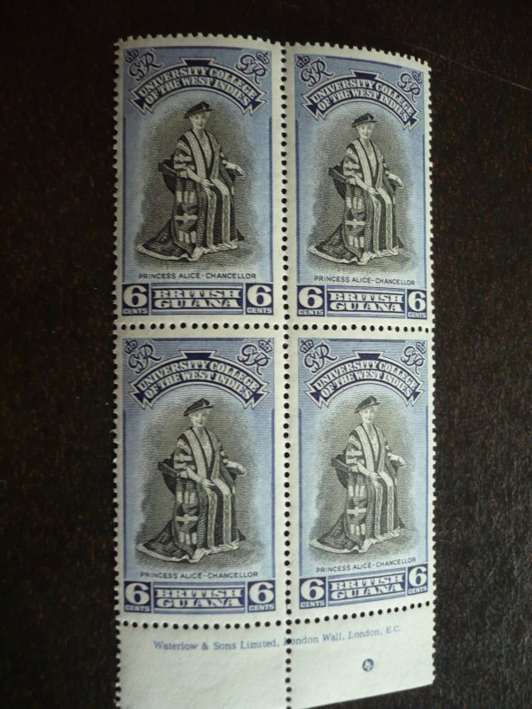 Stamps - British Guiana - Scott# 251 - Mint Never Hinged Block of 4 Stamps