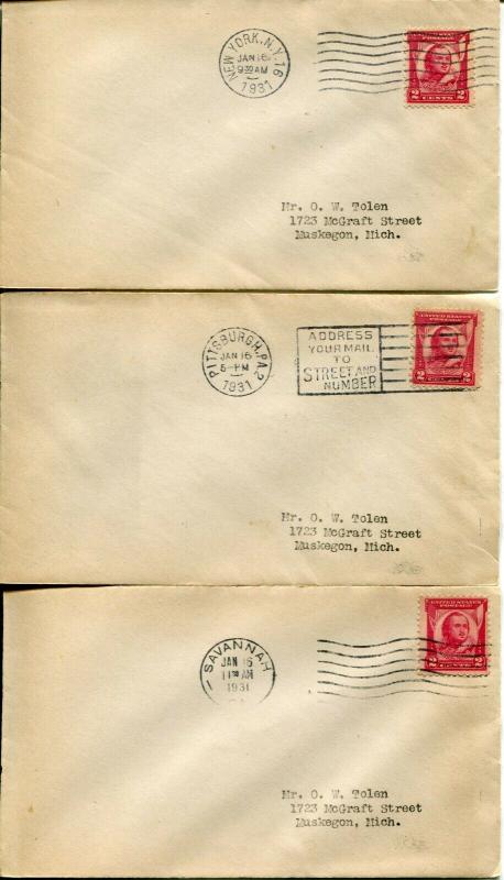 USA #690 Pulaski FDC First Day Issue Cover Postage Cancellation Collection 1931