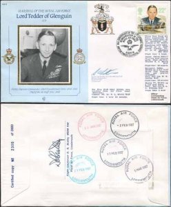 CDM8a RAF COMMANDERS Lord Tedder of Glenguin Signed Gp Capt K B Latton (V)