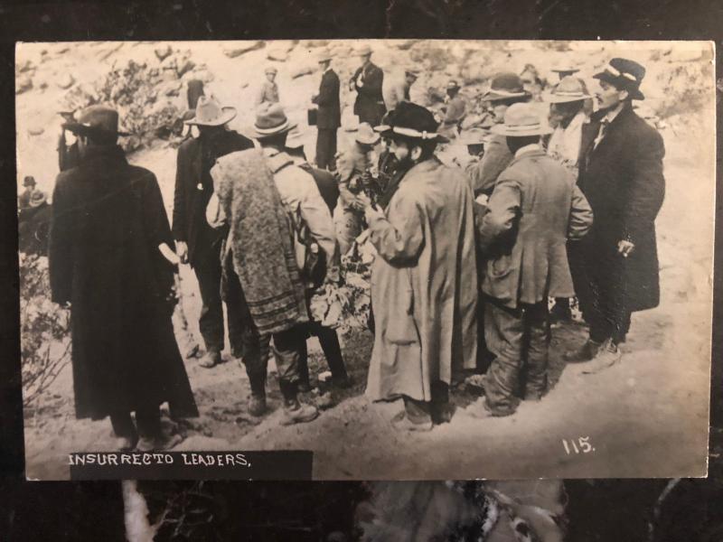 1914 Agua Prieta Sonora Mexico Mexican Revolution Leaders RPPC Postcard cover 