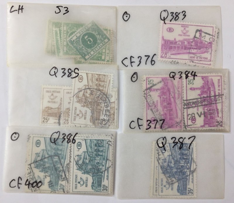 Belgium Railways & Postage Dues M&U Mixture (Many 100s) UK1950