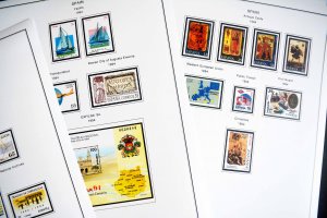 COLOR PRINTED SPAIN 1994-1999 STAMP ALBUM PAGES (58 illustrated pages)