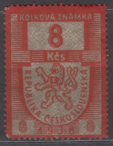 Czechoslovakia 8K revenue stamp 1938 used