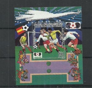 1985 - Libya- Football World Championship Mexico 1986- Minisheet MNH** 