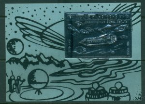 Sharjah 1972 Mi#MS137var. Space Achievement, Future Achievements Silver Foil ...