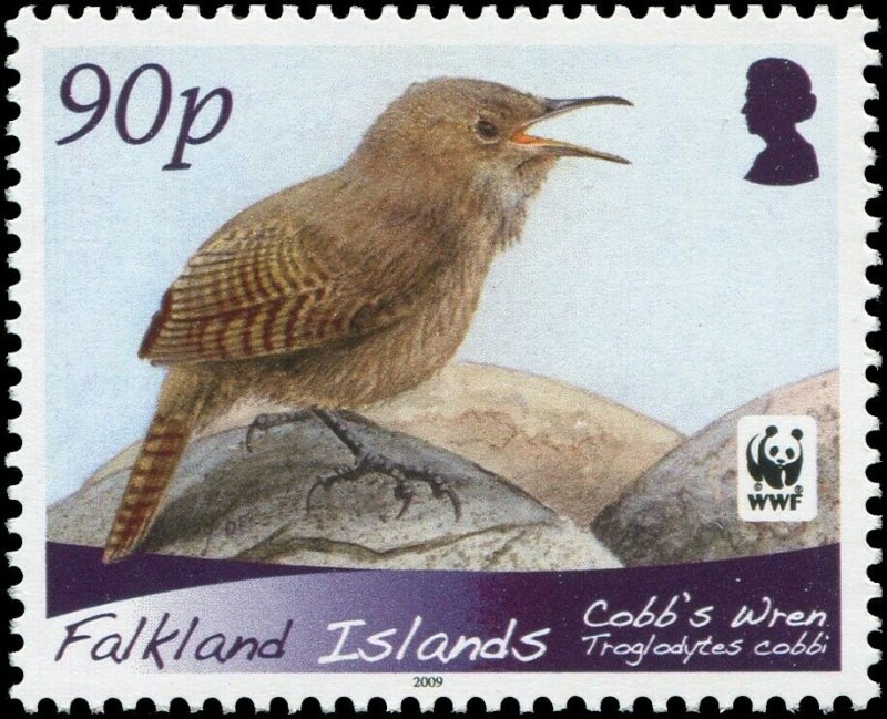 Falkland Islands 2009 Sc 994-997 Birds Cobb's Wren WWF CV $10