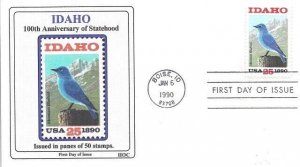 2439 25c - IDAHO STATEHOOD - HOC cachet