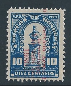 Honduras #C20c NH 10c Dionisio De Herrera Issue Surcharged Reading Down