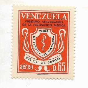 VENEZUELA 1965 NATIONAL MEDICAL FEDERATION SC C902 MI 1623 MNH