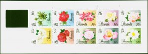 Bermuda 1989 Garden Roses 3rd Series Booklet Pane V.F MNH