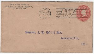 1903 - St. Louis World's Fair Cancel with Wrong Date - Ephemera 1117