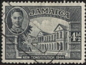 Jamaica 132a (used) 4½p House of Assembly, sl black (1946)