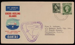 COCOS (KEELING) ISLANDS 1955 Australian Postal Service First Flight Covers. (15)