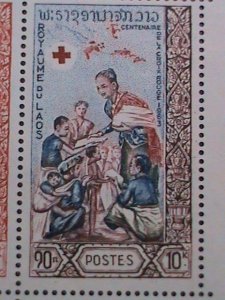 ​LAOS-1963 SC# 87a CENTENARY OF INTERNATIONAL RED CROSS MNH S/S VERY FINE