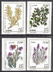 Algeria 1992 Plants Flowers Set of 4 MNH