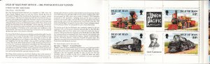 Isle of Man 1992 Booklet SG #SB31 Union-Pacific First Transcontinental Railway