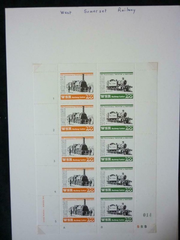 COLLECTION OF RAILWAY STAMPS