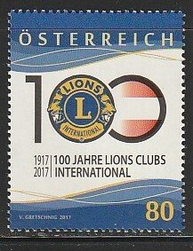 2017 Austria - Sc 2678 - MNH VF - 1 single - Lions Club International