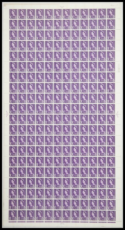 Sg XS2 3d Scotland Cyl 5 No Dot in Full Sheet UNMOUNTED MINT 