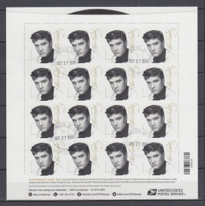 ​(FZ) USA Sc#5009 Elvis Presley Music Icon Full Sheet of 16  VF Used