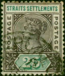 Straits Settlements 1892 25c Purple-Brown SG103 Good Used