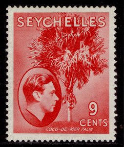 SEYCHELLES GVI SG138, 9c scarlet, M MINT. Cat £18.