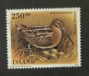 Iceland  1995  Scott 809 used -  birds