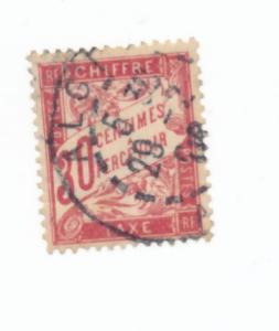 France 1893 /1941 Scott J34 used - 30c, centimes à percevoir
